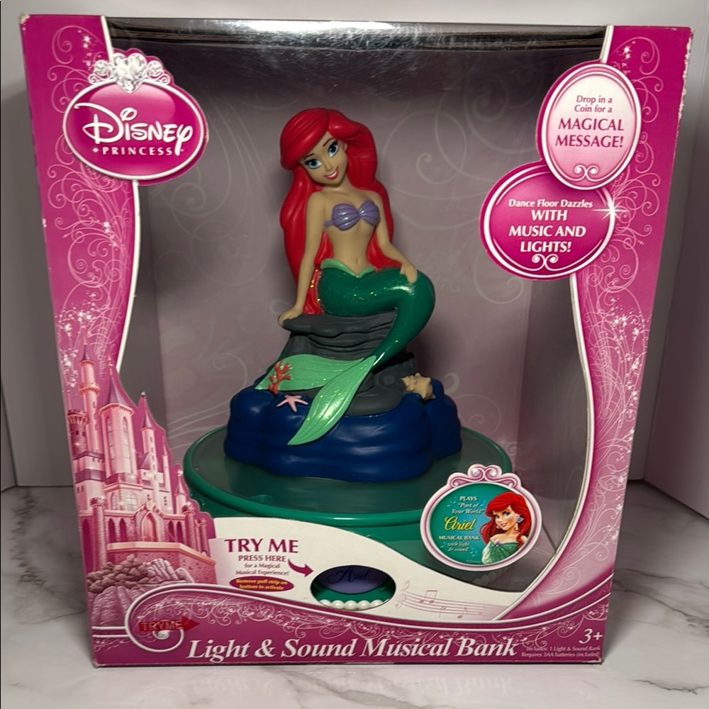 Disney Princess Ariel Musical Bank with SOUND.